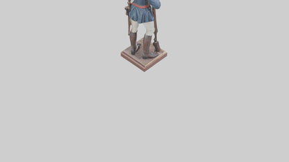 3D model Revolutionary War Soldier Statue model VR / AR / low-poly