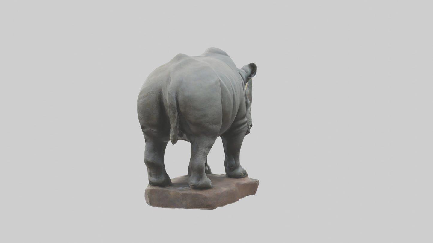 3D model Rhino statue model VR / AR / low-poly