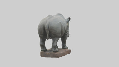3D model Rhino statue model VR / AR / low-poly