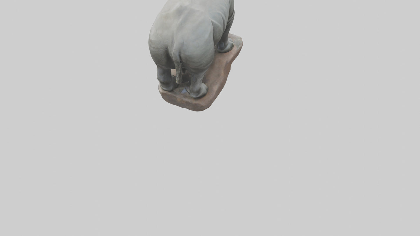3D model Rhino statue model VR / AR / low-poly