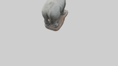 3D model Rhino statue model VR / AR / low-poly