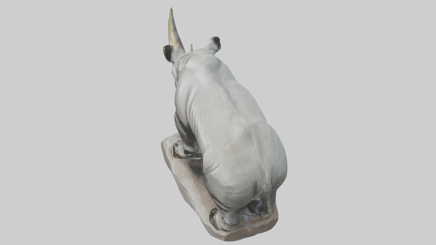 3D model Rhino statue model VR / AR / low-poly