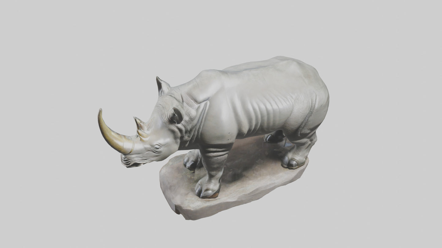 3D model Rhino statue model VR / AR / low-poly