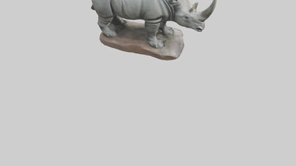 3D model Rhino statue model VR / AR / low-poly