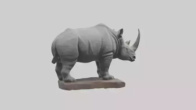 3D model Rhino statue model VR / AR / low-poly