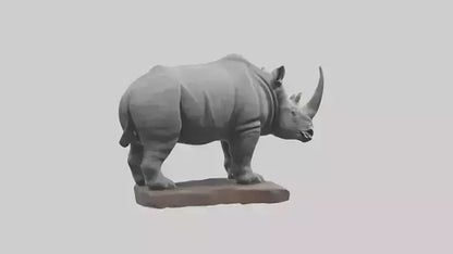 3D model Rhino statue model VR / AR / low-poly