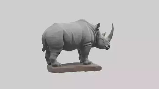 3D model Rhino statue model VR / AR / low-poly