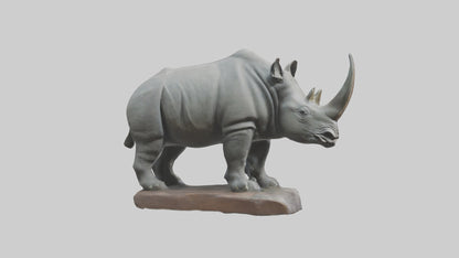 3D model Rhino statue model VR / AR / low-poly