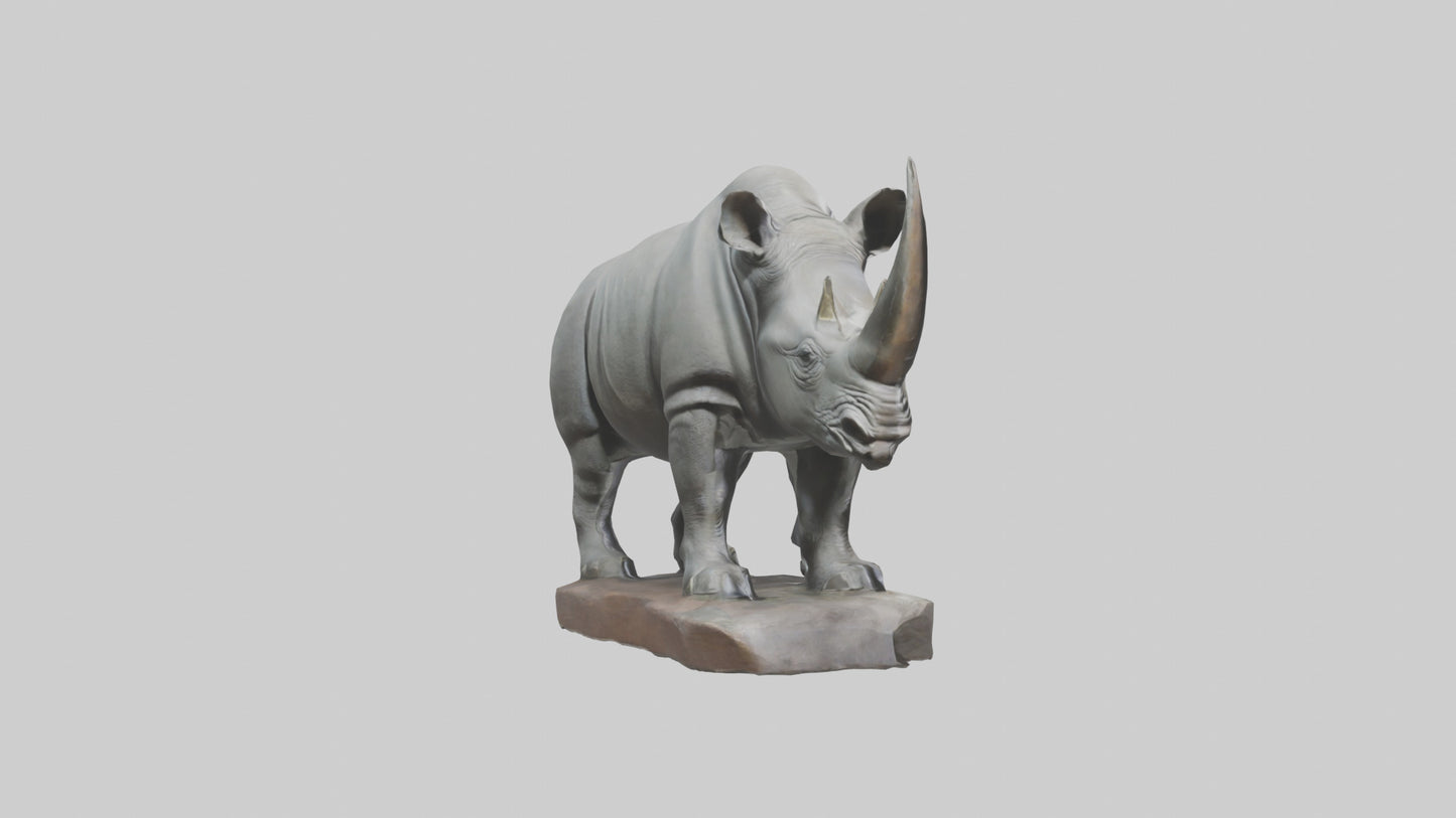 3D model Rhino statue model VR / AR / low-poly