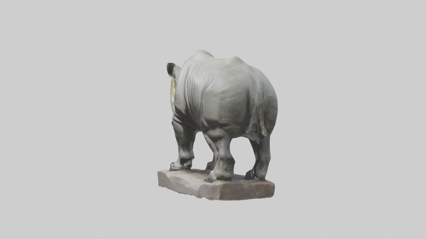 3D model Rhino statue model VR / AR / low-poly
