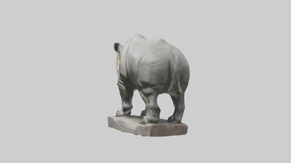 3D model Rhino statue model VR / AR / low-poly