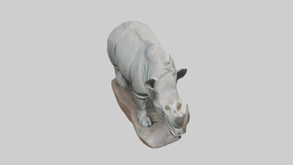 3D model Rhino statue model VR / AR / low-poly