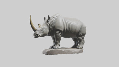 3D model Rhino statue model VR / AR / low-poly