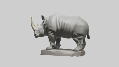 3D model Rhino statue model VR / AR / low-poly