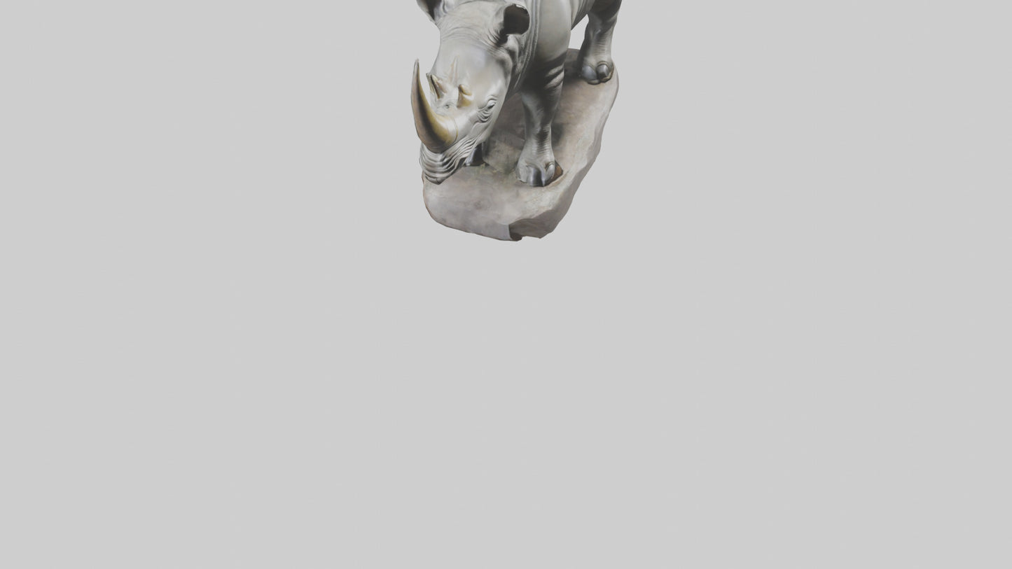 3D model Rhino statue model VR / AR / low-poly