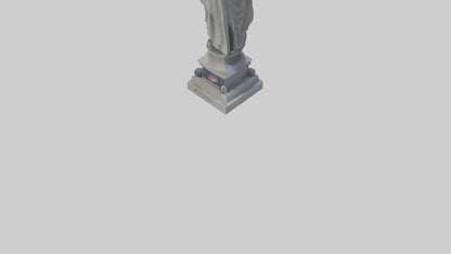 3D model Rise of Democracy statue model VR / AR / low-poly