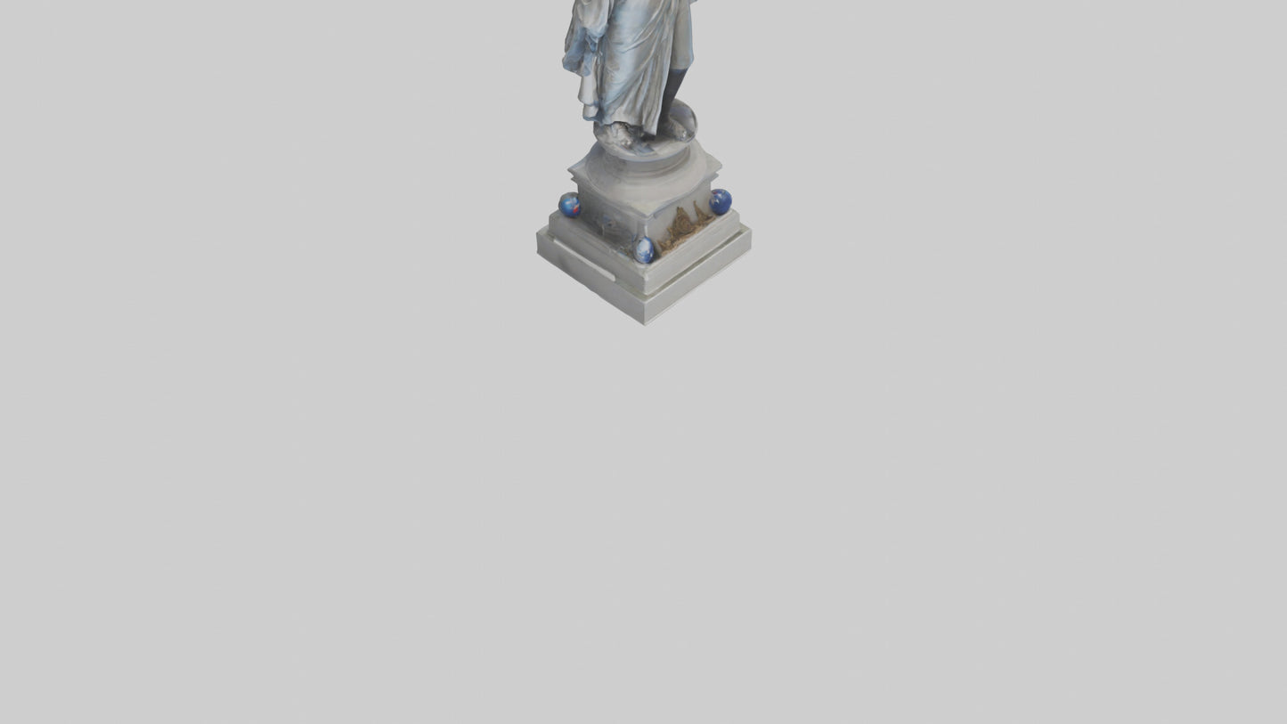 3D model Rise of Democracy statue model VR / AR / low-poly