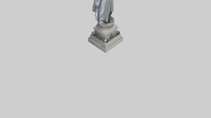 3D model Rise of Democracy statue model VR / AR / low-poly