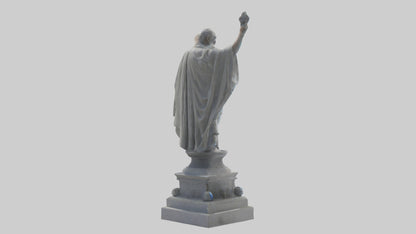 3D model Rise of Democracy statue model VR / AR / low-poly