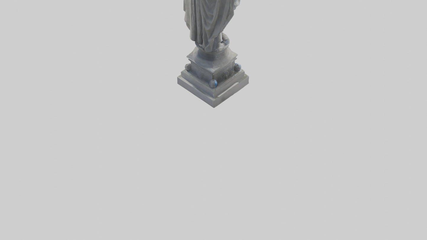 3D model Rise of Democracy statue model VR / AR / low-poly