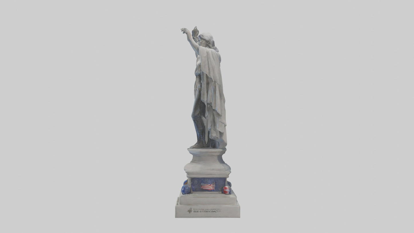 3D model Rise of Democracy statue model VR / AR / low-poly