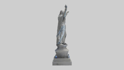3D model Rise of Democracy statue model VR / AR / low-poly