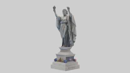 3D model Rise of Democracy statue model VR / AR / low-poly