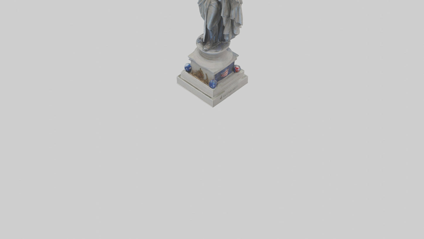 3D model Rise of Democracy statue model VR / AR / low-poly