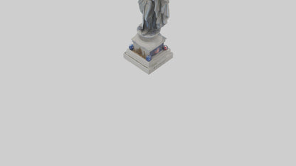 3D model Rise of Democracy statue model VR / AR / low-poly