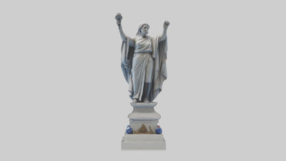 3D model Rise of Democracy statue model VR / AR / low-poly