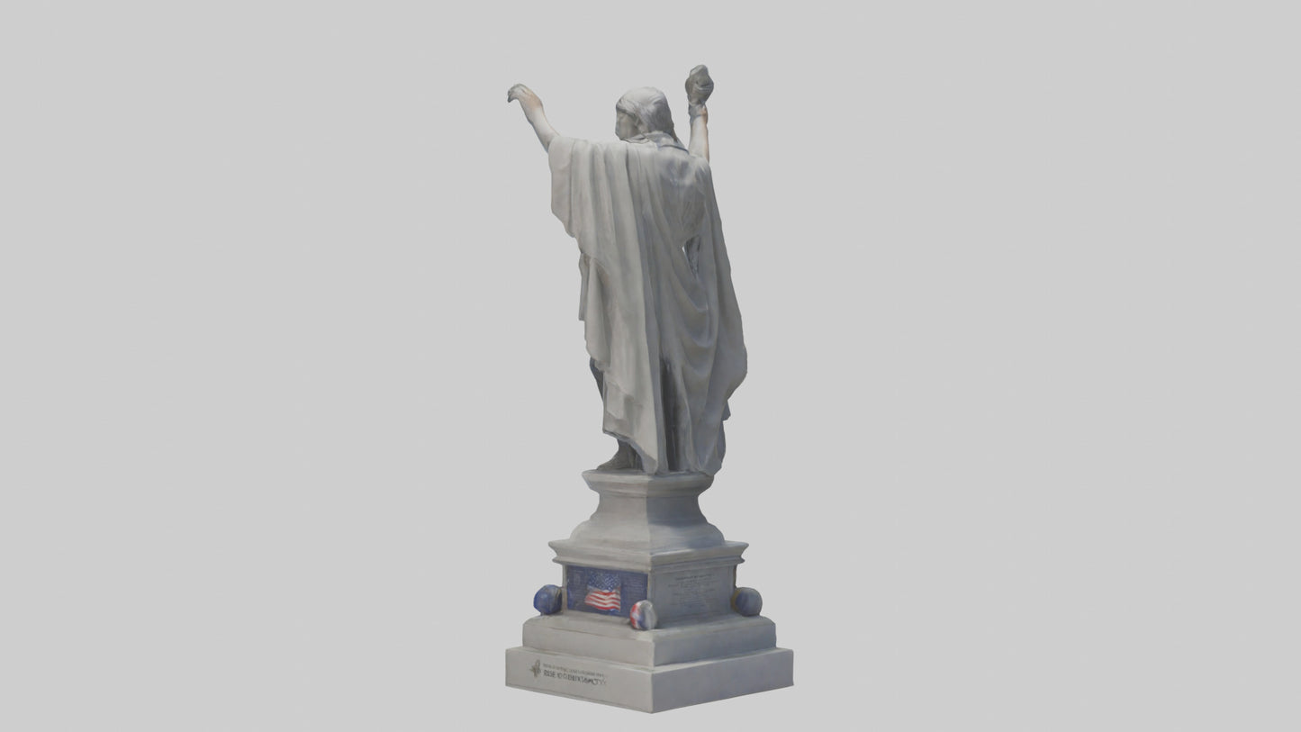 3D model Rise of Democracy statue model VR / AR / low-poly