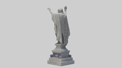 3D model Rise of Democracy statue model VR / AR / low-poly