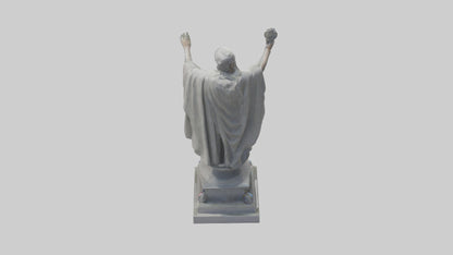 3D model Rise of Democracy statue model VR / AR / low-poly