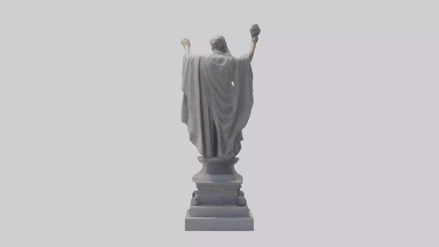3D model Rise of Democracy statue model VR / AR / low-poly