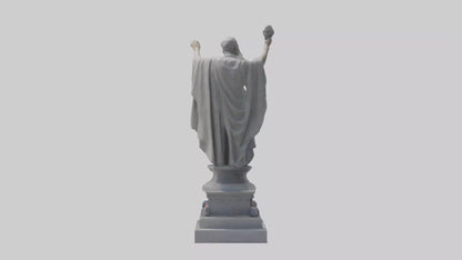 3D model Rise of Democracy statue model VR / AR / low-poly