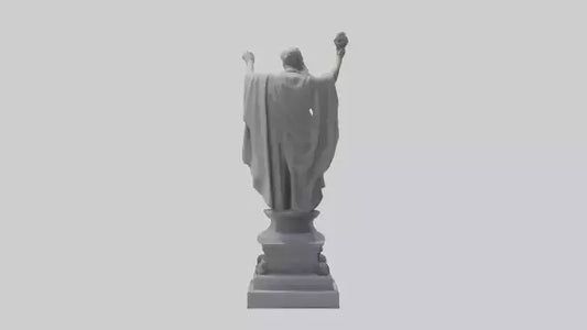 3D model Rise of Democracy statue model VR / AR / low-poly