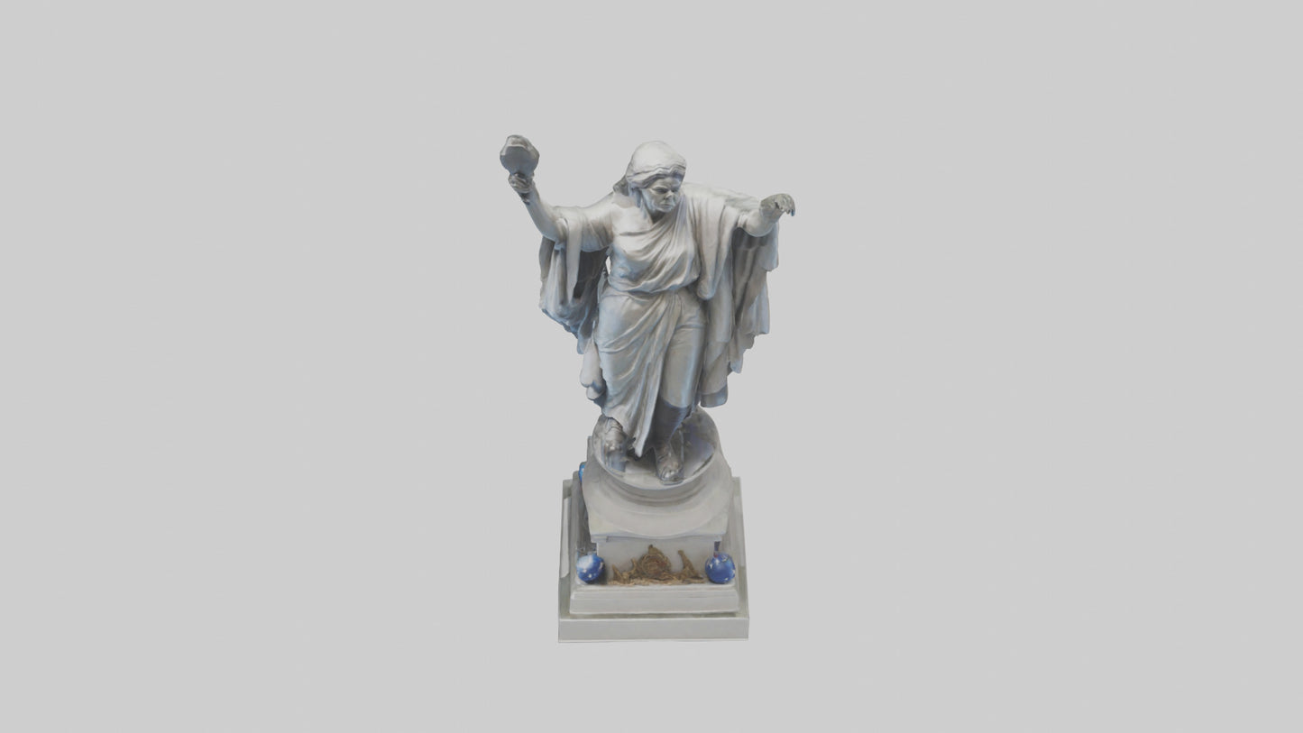 3D model Rise of Democracy statue model VR / AR / low-poly