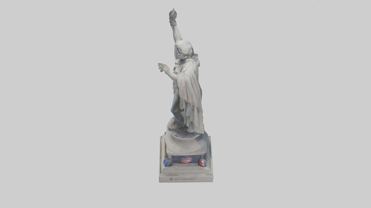 3D model Rise of Democracy statue model VR / AR / low-poly