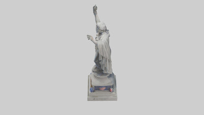 3D model Rise of Democracy statue model VR / AR / low-poly
