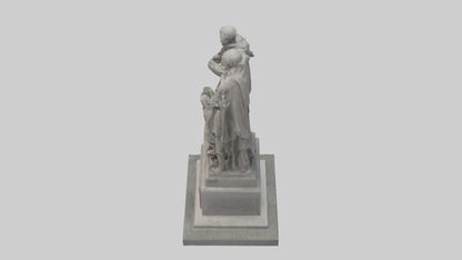 3D model Rise of the People monument model VR / AR / low-poly