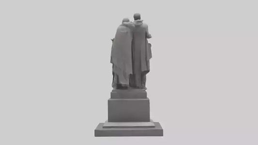 3D model Rise of the People monument model VR / AR / low-poly