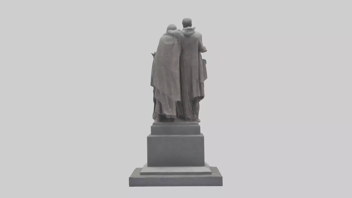 3D model Rise of the People monument model VR / AR / low-poly