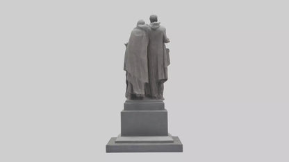 3D model Rise of the People monument model VR / AR / low-poly