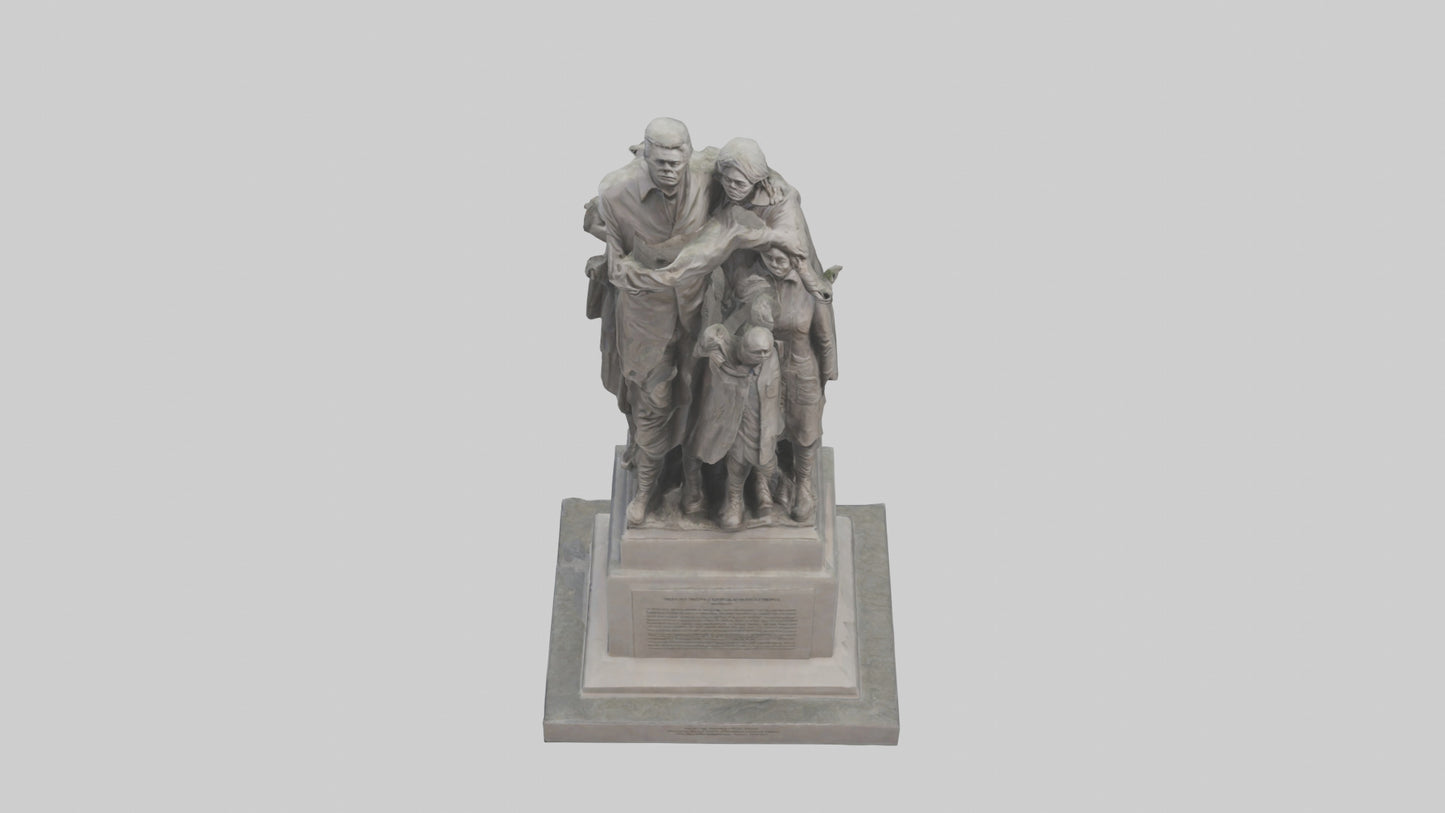 3D model Rise of the People monument model VR / AR / low-poly