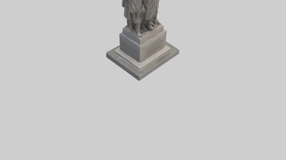 3D model Rise of the People monument model VR / AR / low-poly