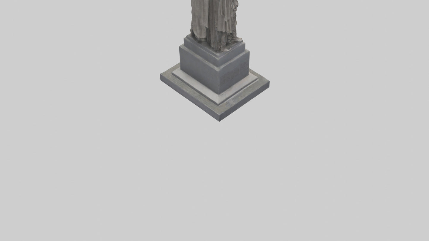 3D model Rise of the People monument model VR / AR / low-poly