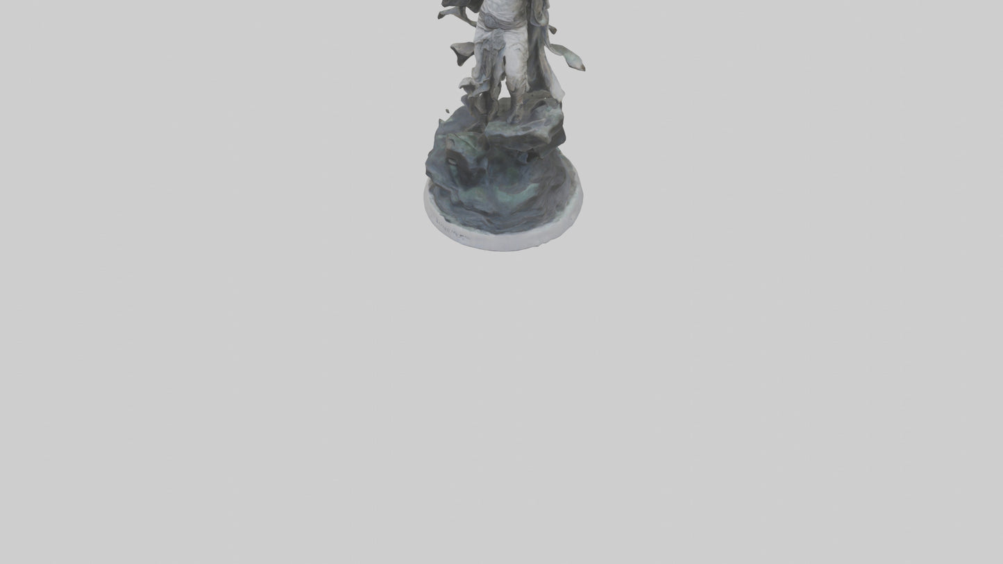 3D model Rise of the Unbound statue model VR / AR / low-poly