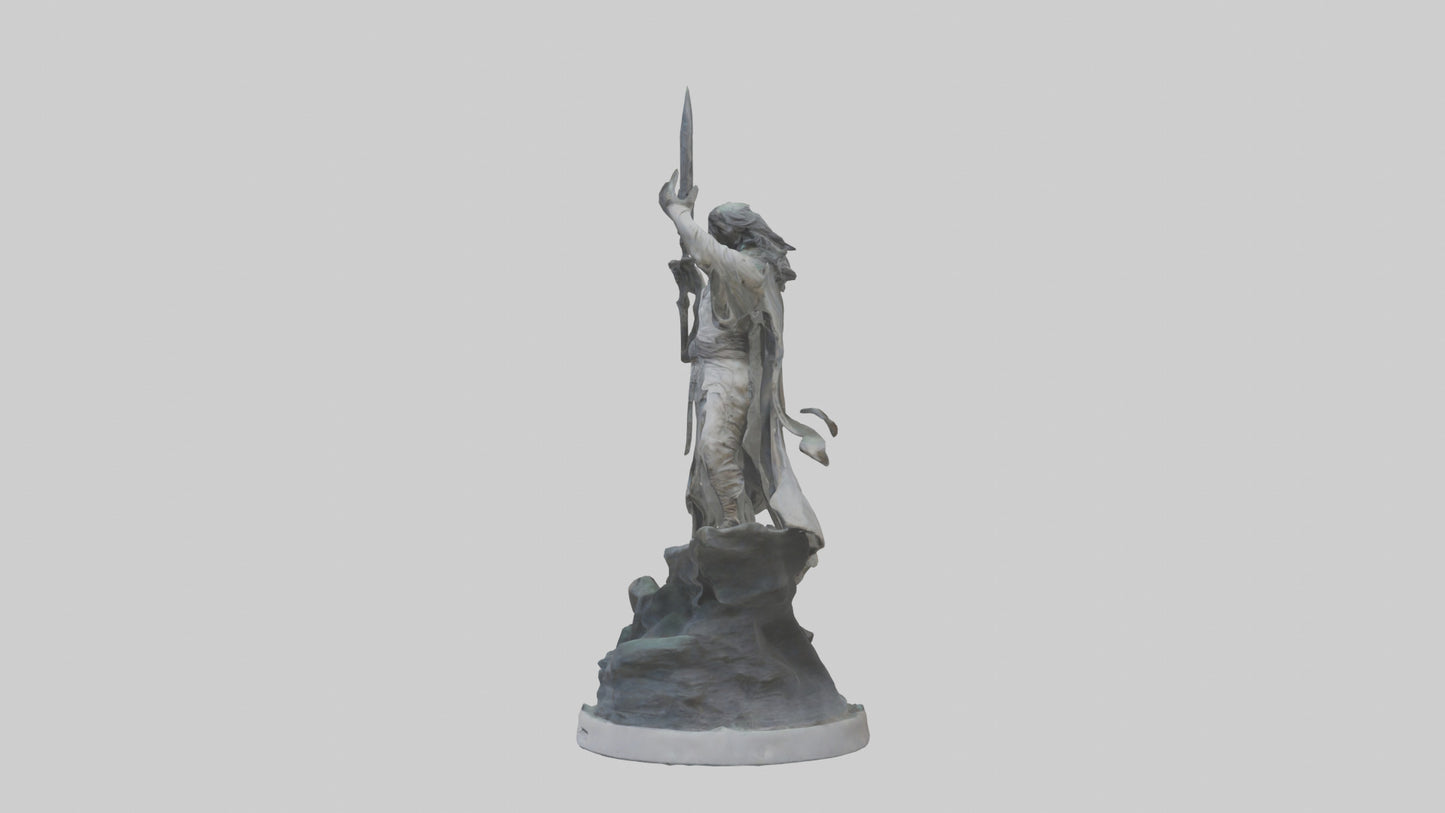 3D model Rise of the Unbound statue model VR / AR / low-poly