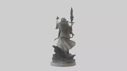 3D model Rise of the Unbound statue model VR / AR / low-poly