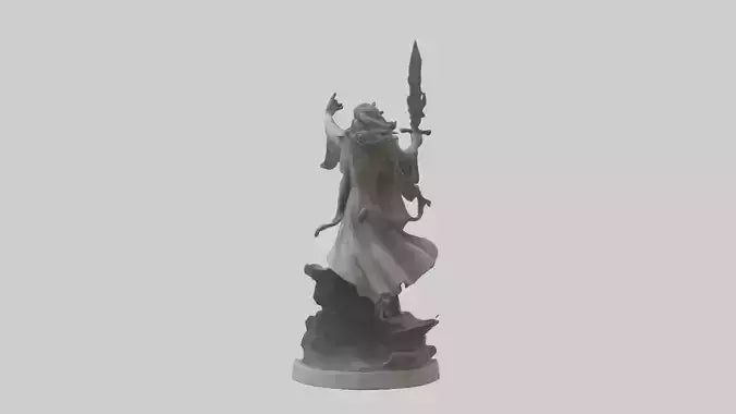 3D model Rise of the Unbound statue model VR / AR / low-poly
